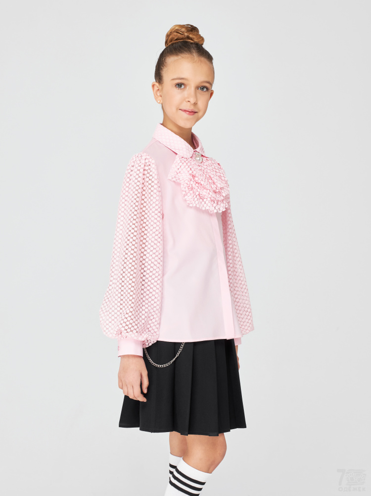 1259 Блузка для девочки длинный рукав 1259