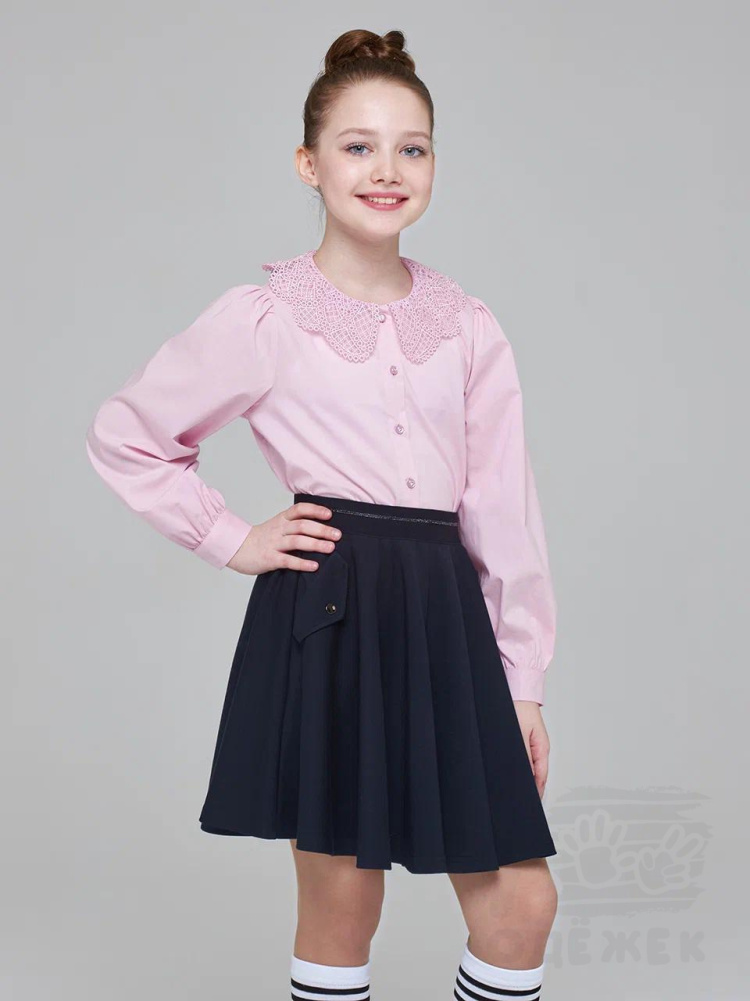 1218  Блузка для девочки длинный рукав 1218